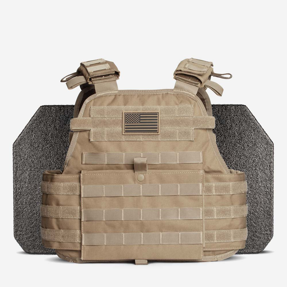 AR600 Level III+ Body Armor (Set of 2) + BattleVest V1 (Desert Sand)